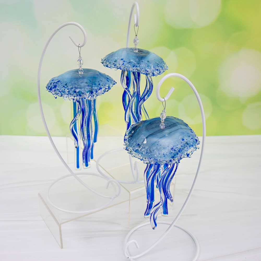 Baby Jellyfish Ornament - Blue and Turquoise - The Sandy Santa