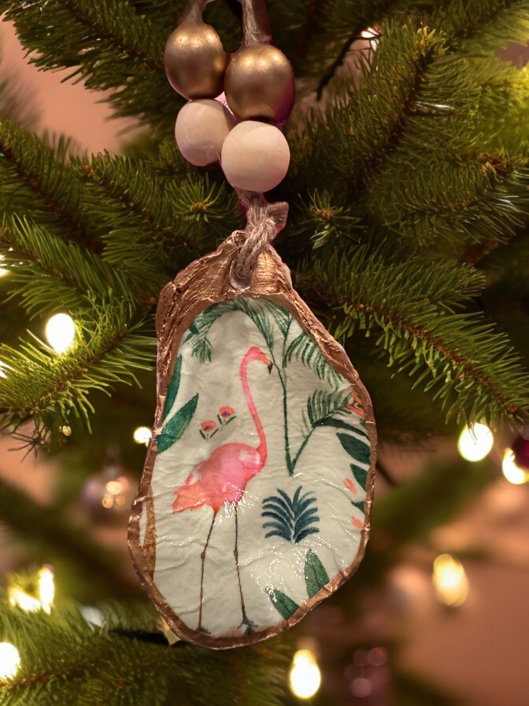 Flamingos in Paradise - standing flamingo - The Sandy Santa