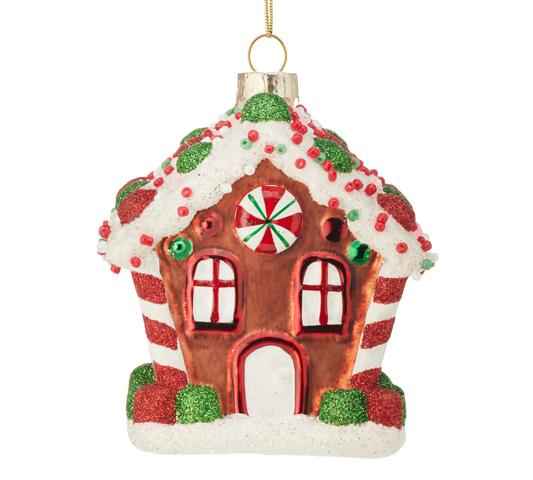 Gingerbread House Ornament - The Sandy Santa