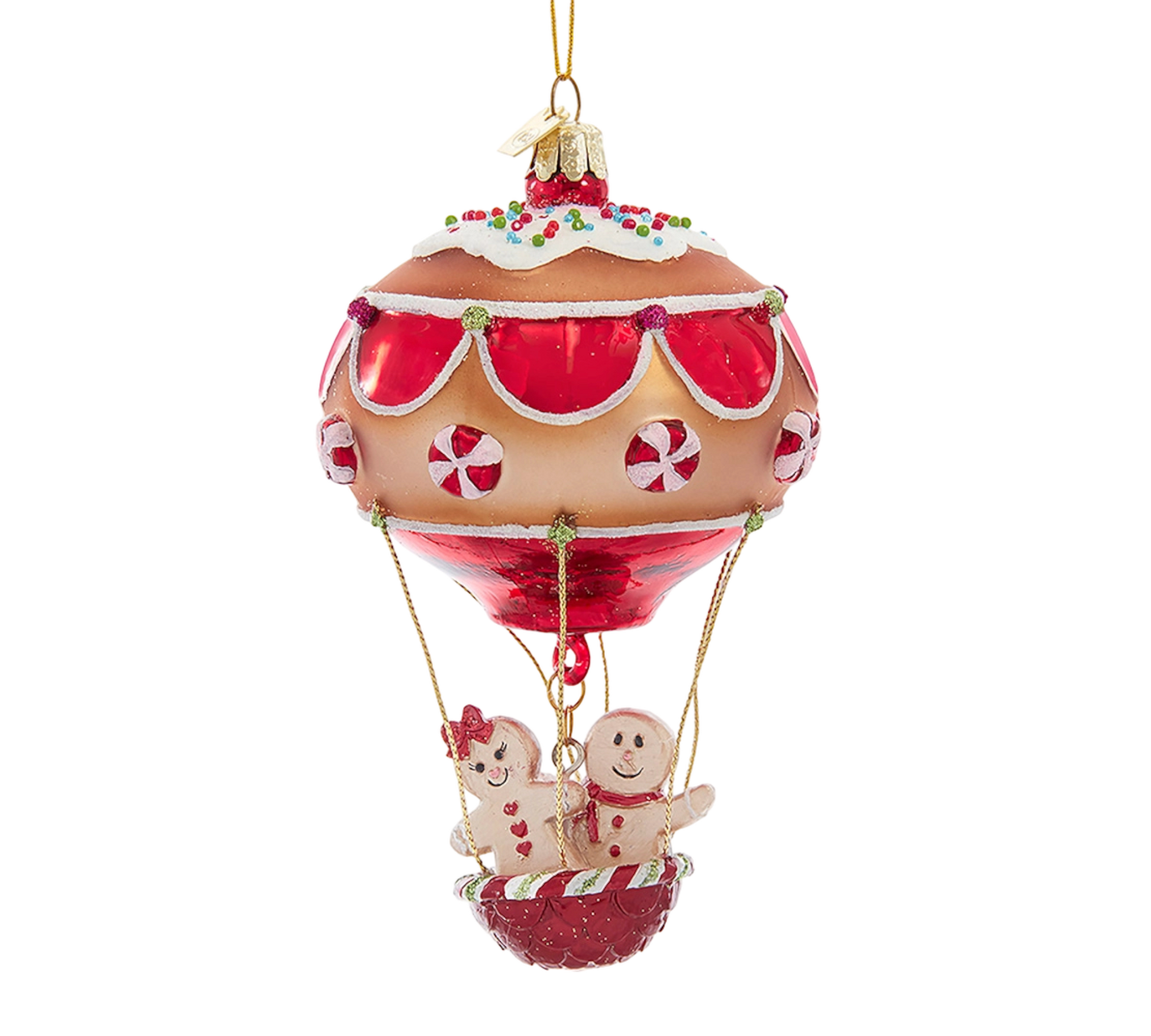 Gingerbread Hot Air Balloon Ornament - The Sandy Santa