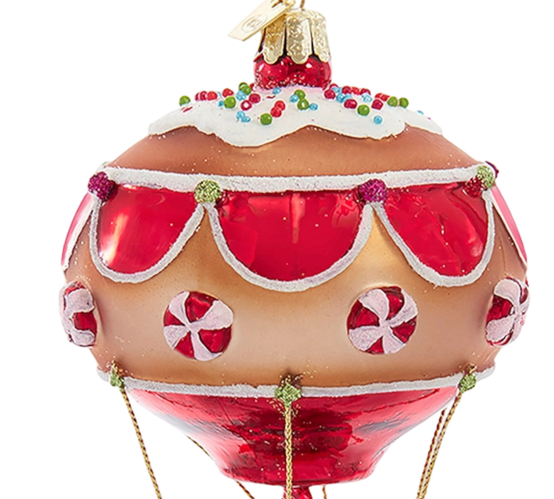 Gingerbread Hot Air Balloon Ornament - The Sandy Santa