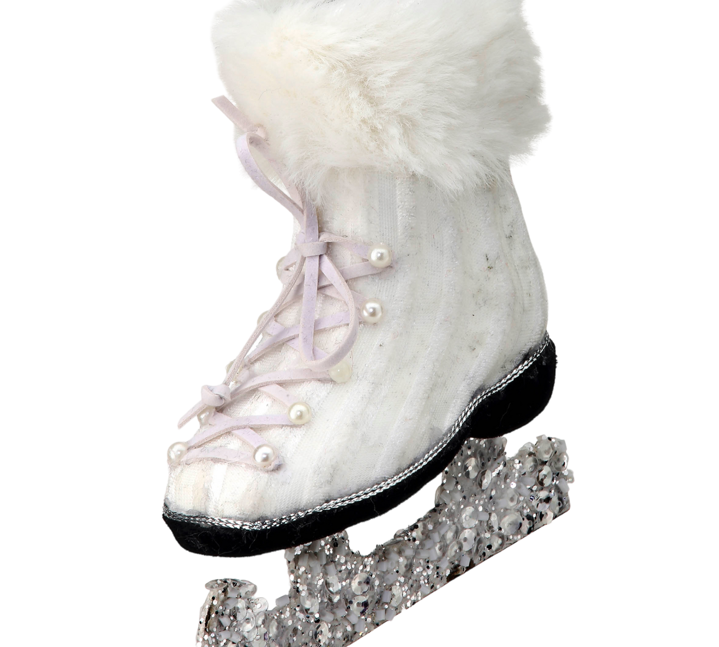 Fabric Knit Skate Ornament - The Sandy Santa