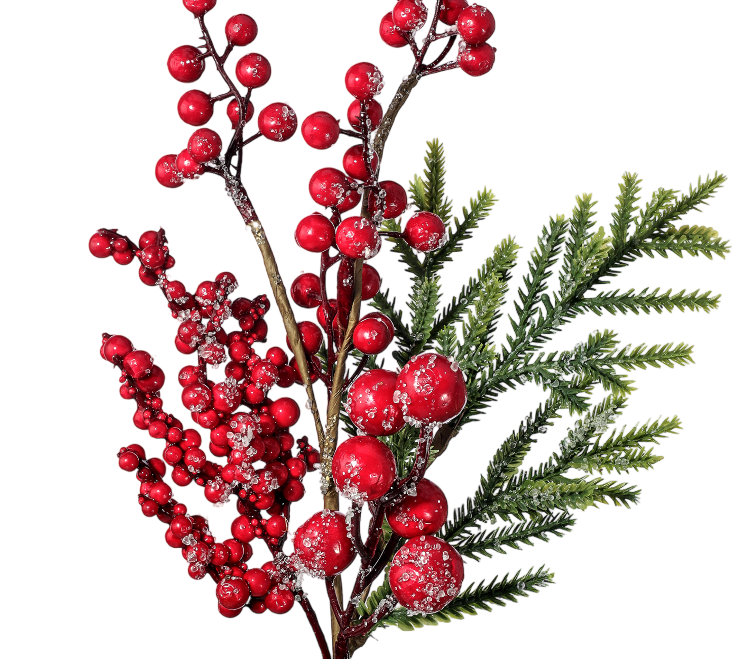 Frosted Berry Mini Spruce Spray - The Sandy Santa