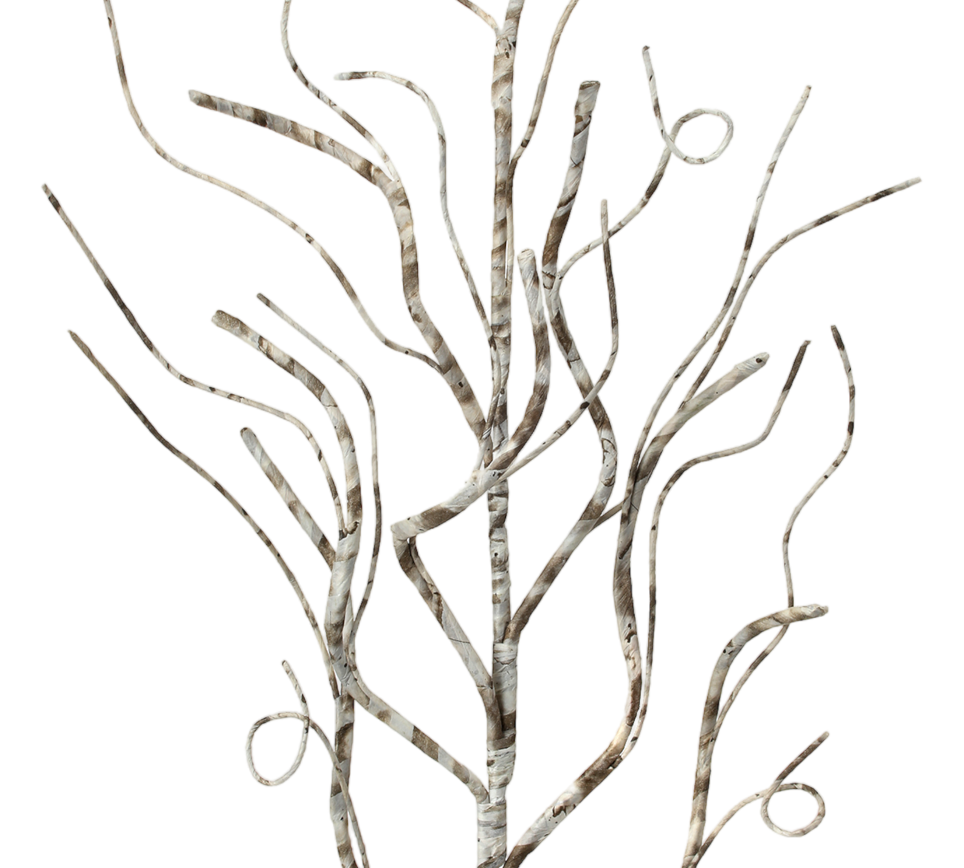 Frosted Birch Wrapped Branch - The Sandy Santa