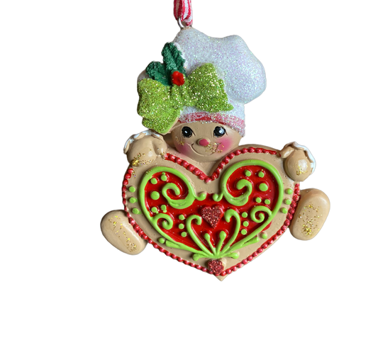 Gingerbread w/Cookie Ornament - The Sandy Santa