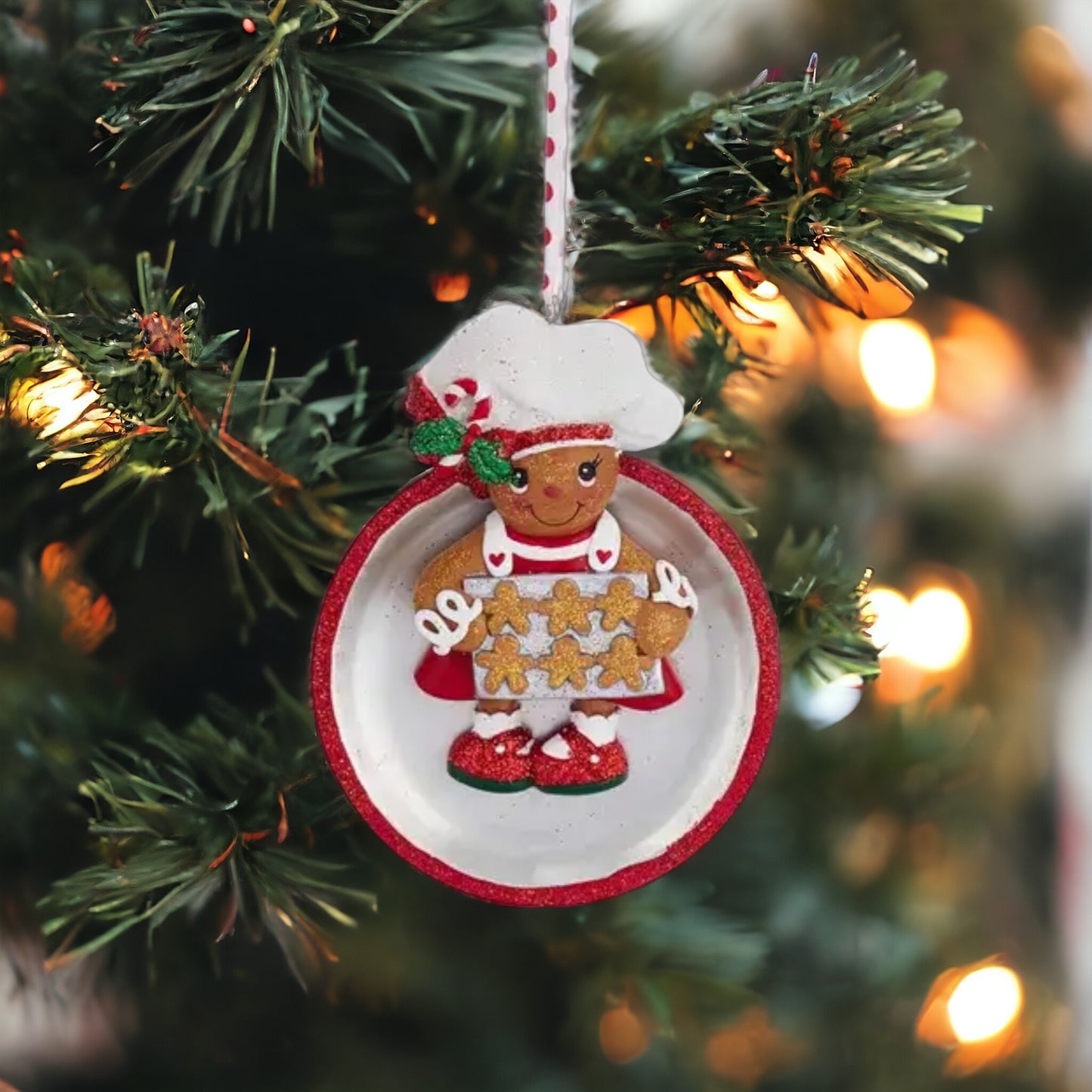Resin Gingerbread Ornament, Pie Pan