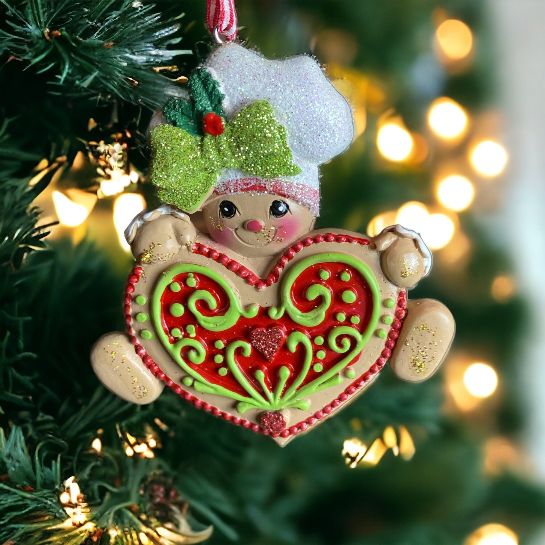 Gingerbread w/Cookie Ornament - The Sandy Santa