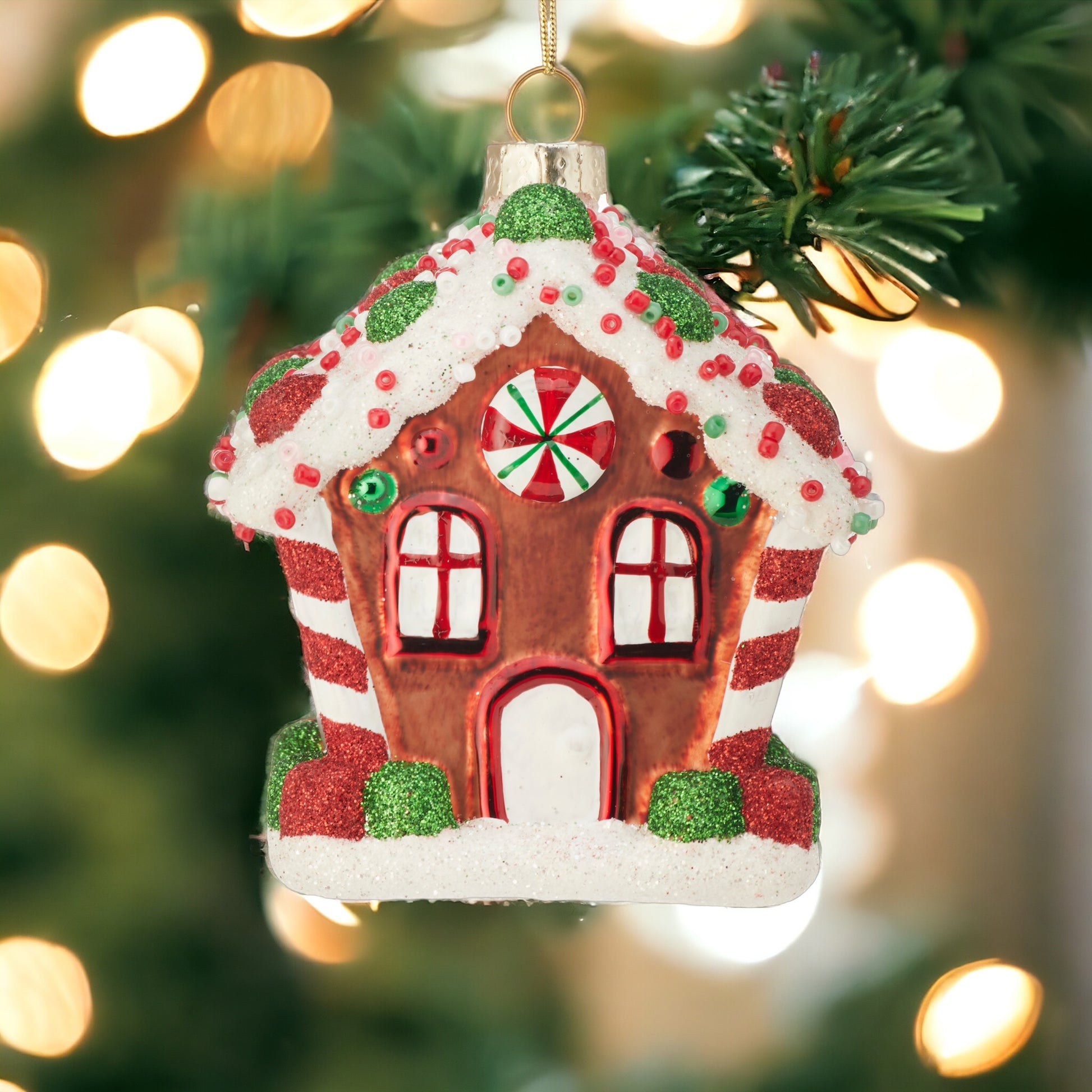 Gingerbread House Ornament - The Sandy Santa