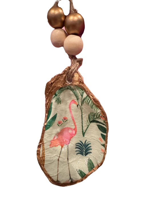 Flamingos in Paradise - standing flamingo - The Sandy Santa