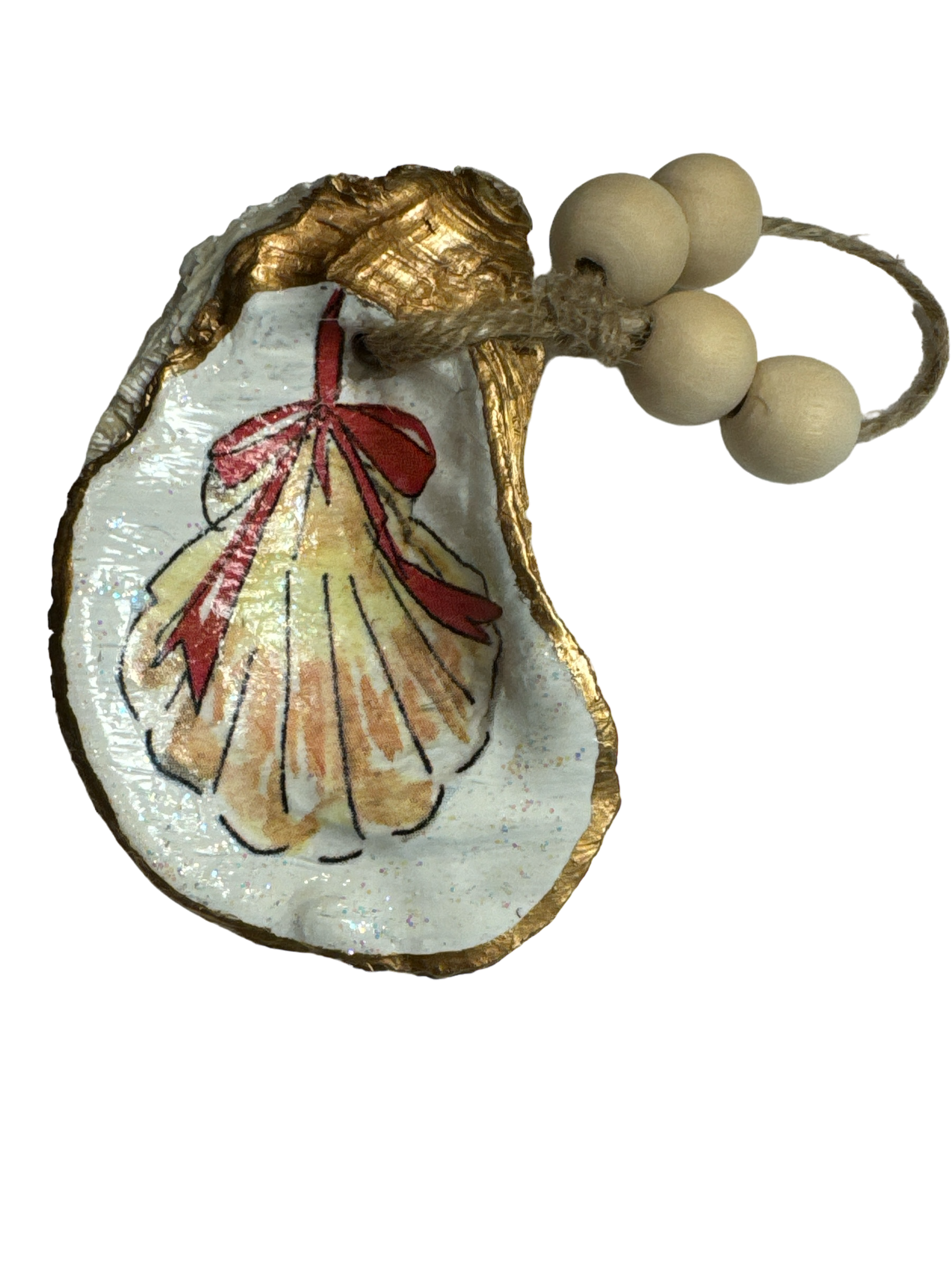 Coastal Christmas Delights - Scallop shell - The Sandy Santa