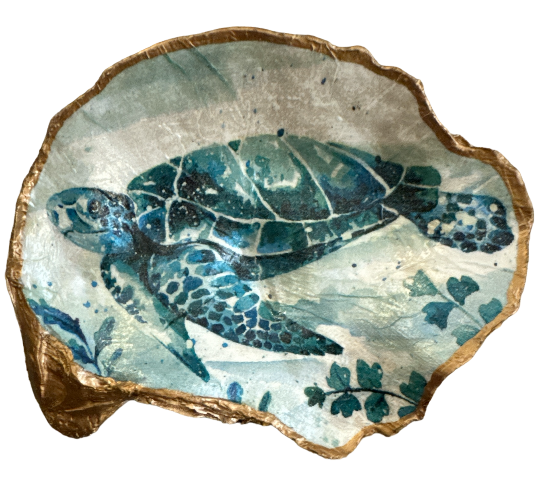 Sea Turtle - Large (Teal) - The Sandy Santa