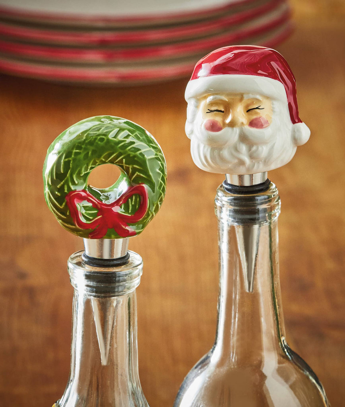 Vintage Santa Bottle Stopper