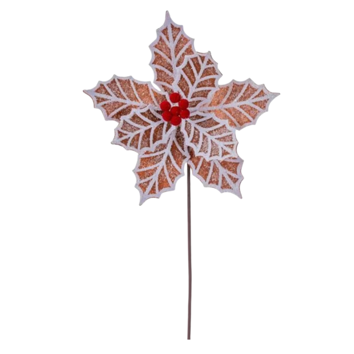 Brown/Red Gingerbread Poinsettia