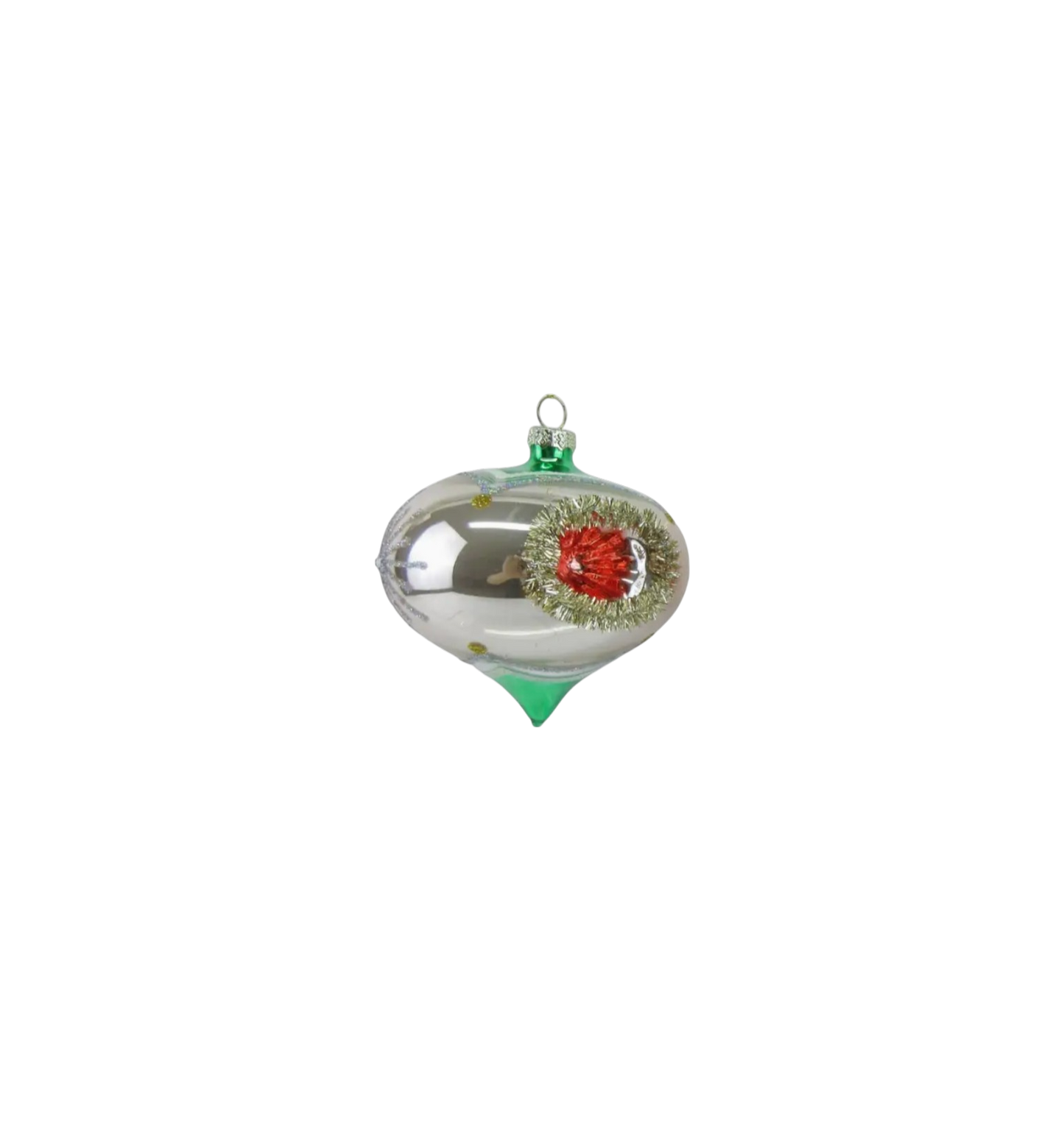 Green/Silver Vintage Orn - The Sandy Santa