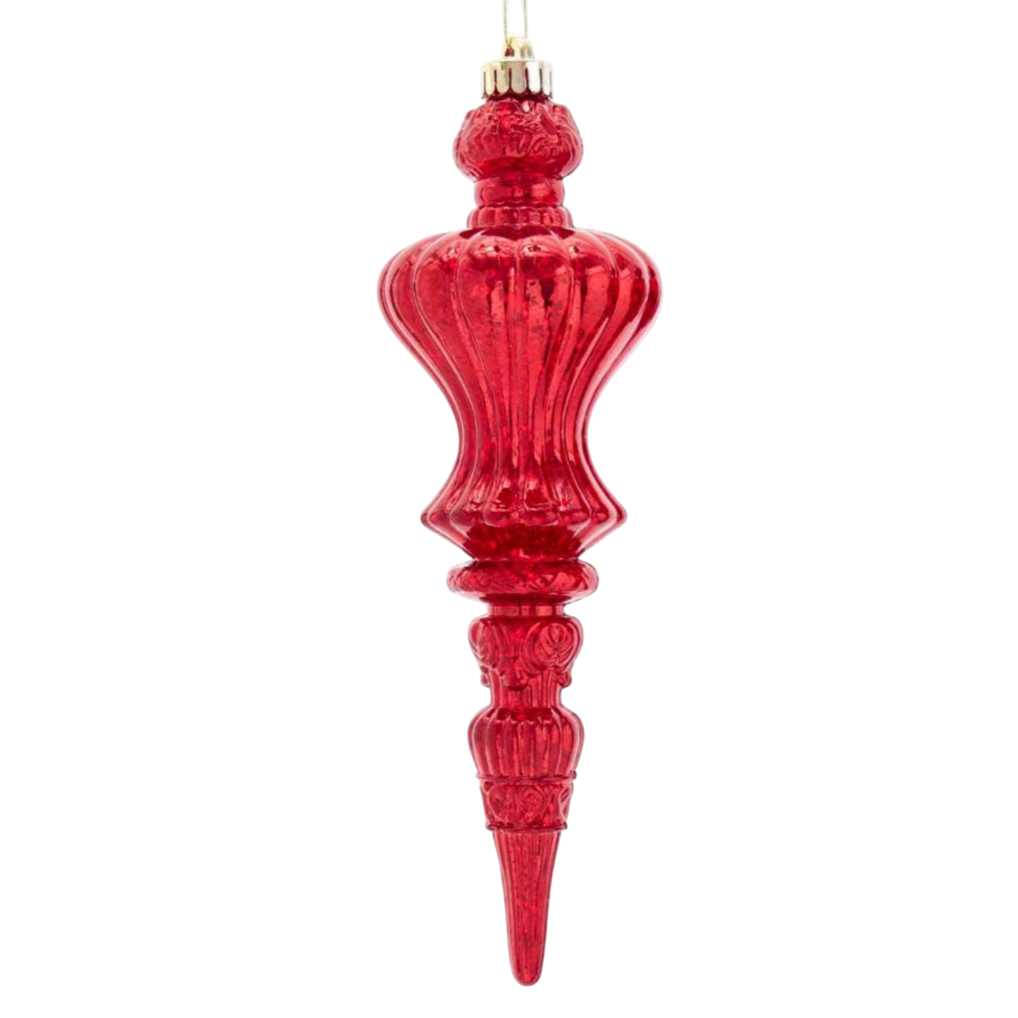 12" Red Finial