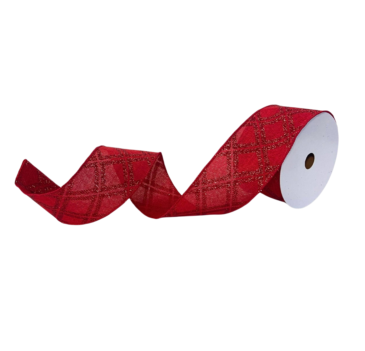 Glitz Dynamic Diamond Faux Linen Ribbon - The Sandy Santa