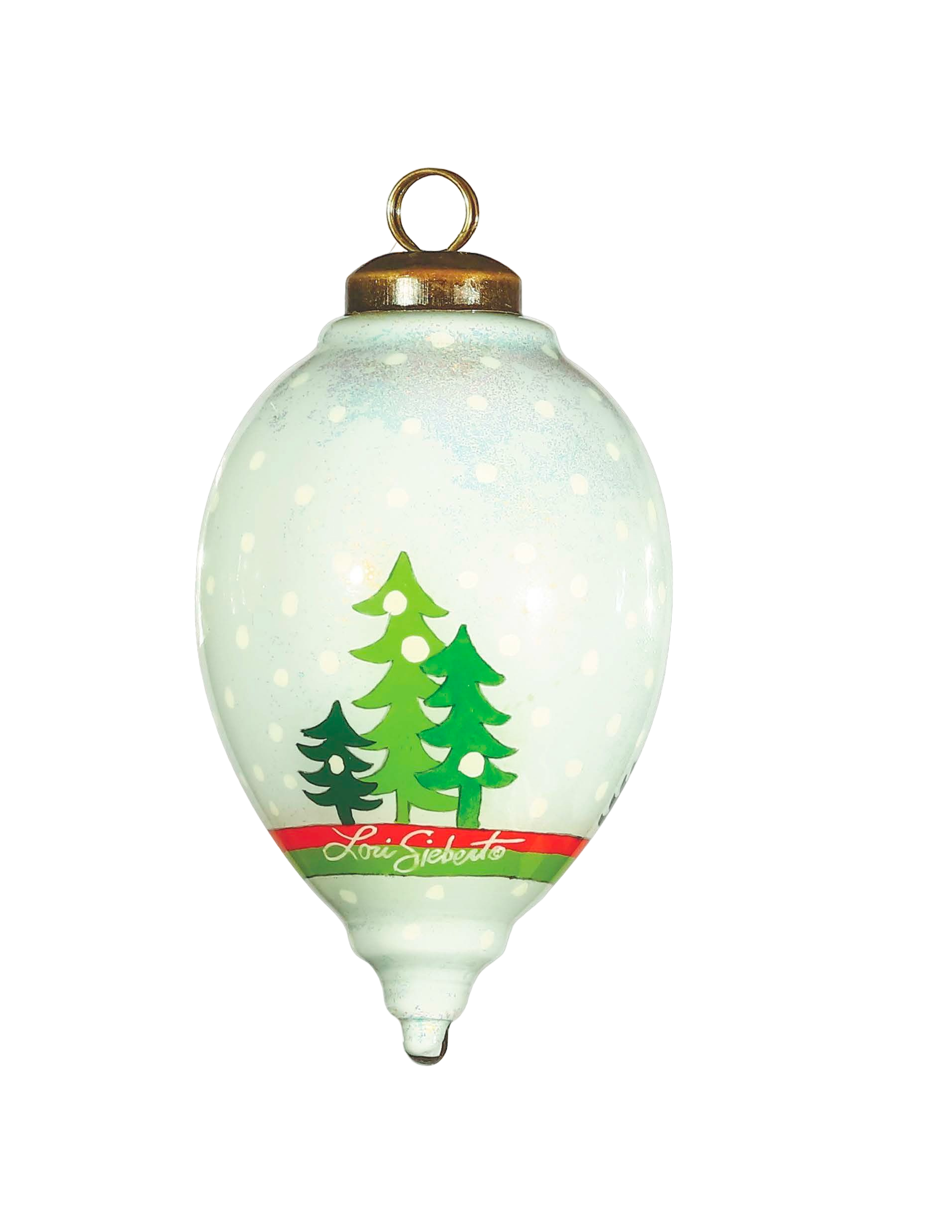 Glitter Holiday Reindeer Glass Hanging Ornament - The Sandy Santa