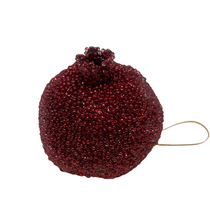 4" Beaded Christmas Pomegranate