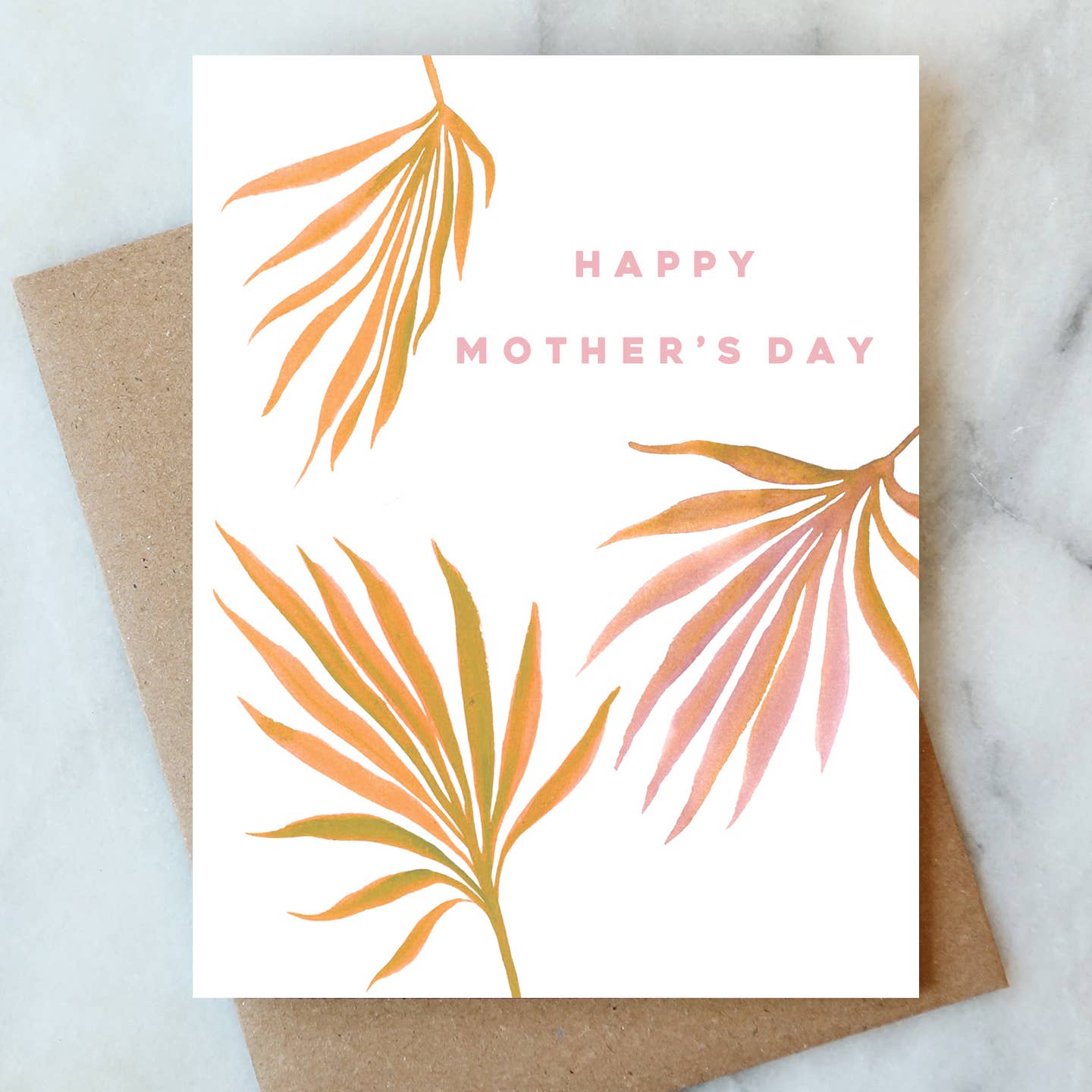 Pink Palm Mother's Day Greeting Card | Mom & Seasonal Card - The Sandy Santa