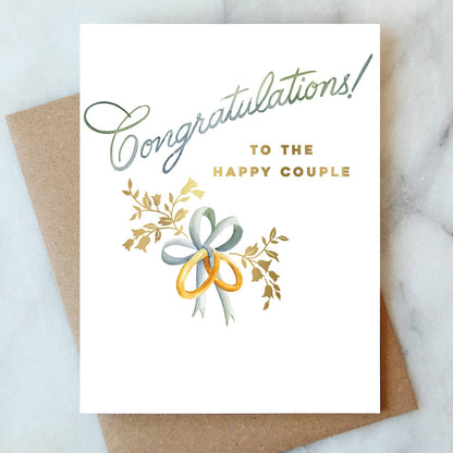 Wedding Rings Greeting Card | Wedding Card - The Sandy Santa