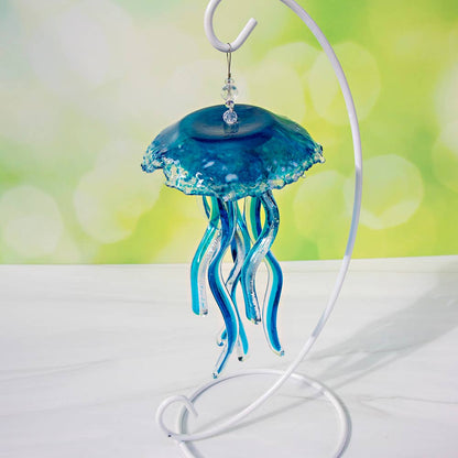 Baby Jellyfish Ornament - Deep Aqua - The Sandy Santa