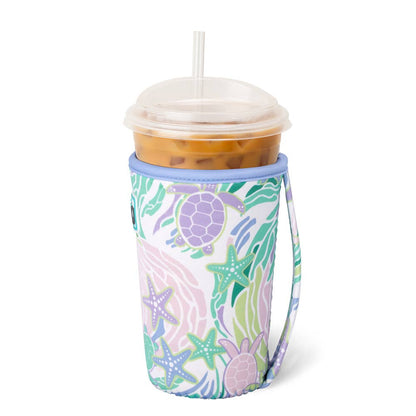 Sea Swirl Iced Cup Coolie (Medium) - The Sandy Santa