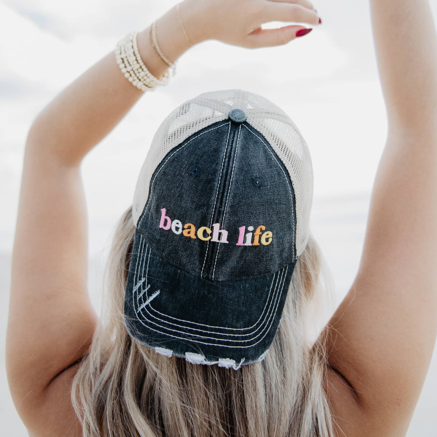 Beach Life Trucker Hat - The Sandy Santa