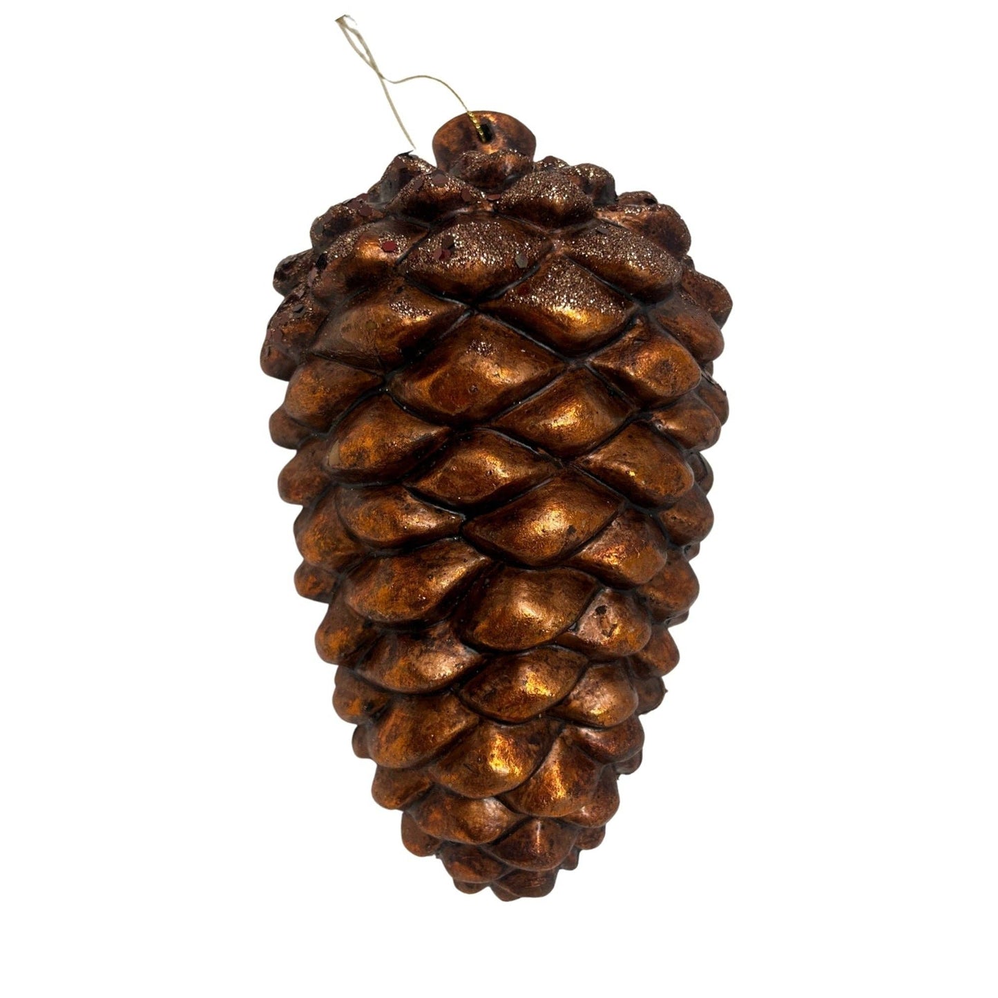 8" Bronze Metallic Pinecone Orn