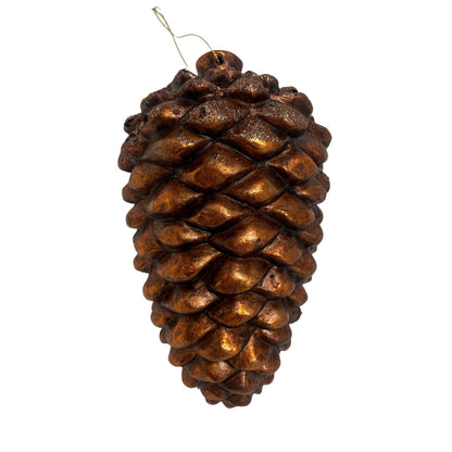 8" Bronze Metallic Pinecone Orn