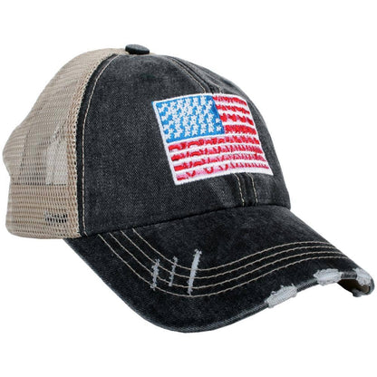 American Flag Women's Trucker Hat