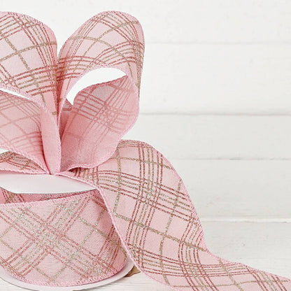 Wired Rose and Silver Checkers - The Sandy Santa