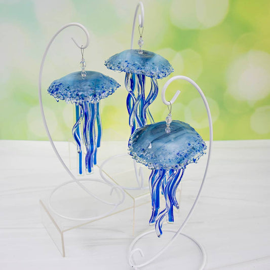 Baby Jellyfish Ornament - Blue and Turquoise - The Sandy Santa