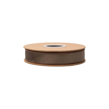 1" Reversible Classic Velvet Wired Ribbon Brown