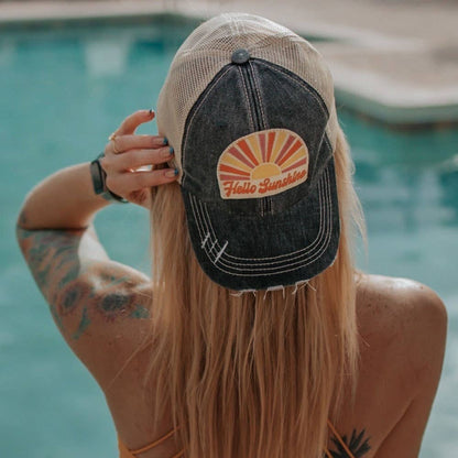 Hello Sunshine Trucker Hat - The Sandy Santa