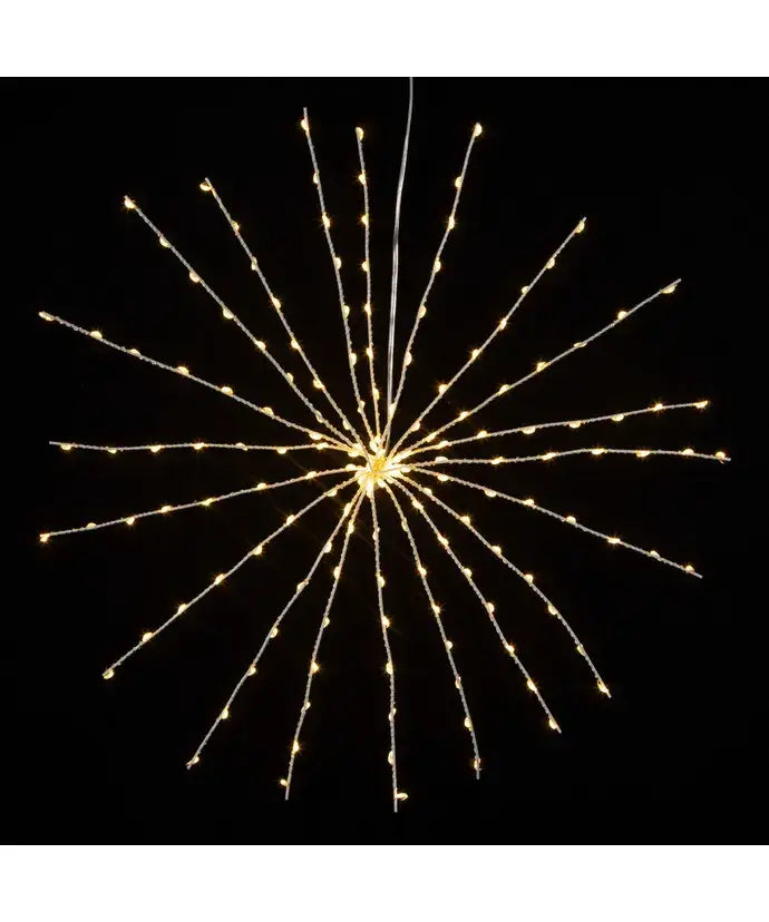 16" 3D STARBURST LIGHTS W/160 WW LED - The Sandy Santa