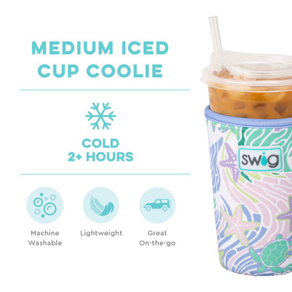 Sea Swirl Iced Cup Coolie (Medium) - The Sandy Santa