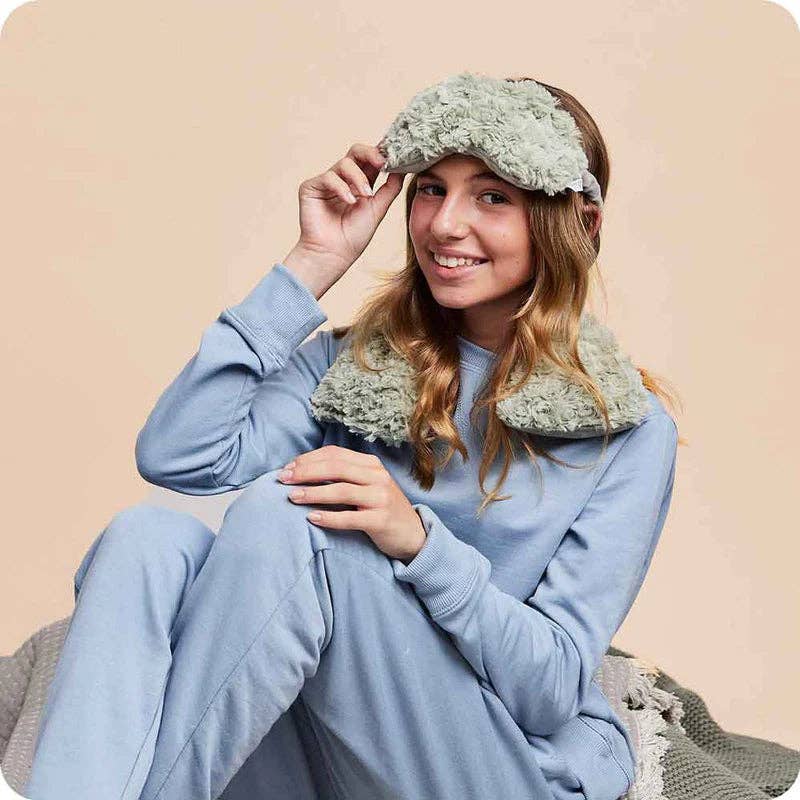Curly Sage Green Warmies Neck Wrap - The Sandy Santa