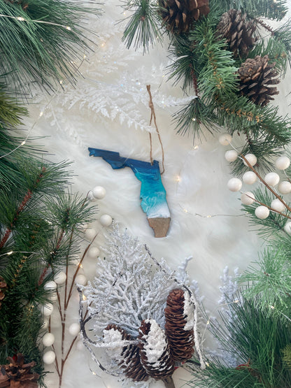 Florida Christmas Ornament - The Sandy Santa