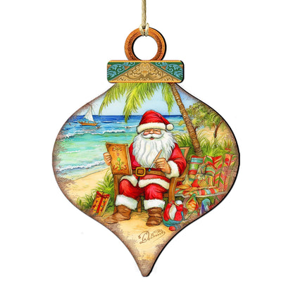 Santa's Artistry Wooden Ornaments - The Sandy Santa