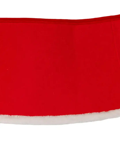 10 x 24" Red Velvet Tree Collar W/White Fur - The Sandy Santa