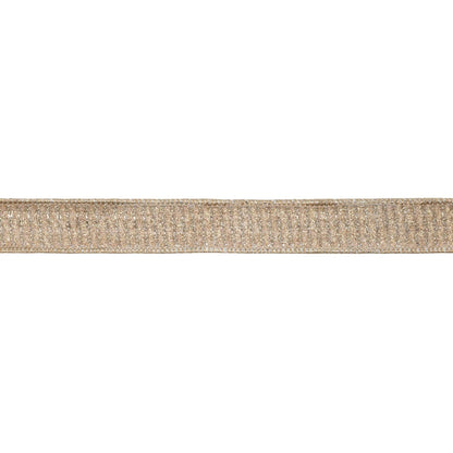 1" Gold and Champagne Striped Glitter Ribbon