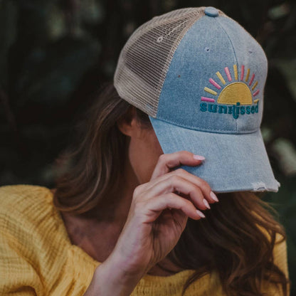 Sunkissed Trucker Denim Hat - The Sandy Santa