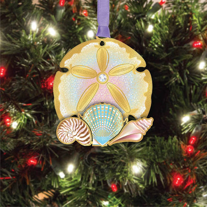 Sand Dollar Collage - The Sandy Santa