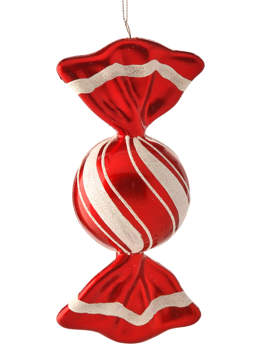 Peppermint Candy Round Twist Ornament - NEW - The Sandy Santa