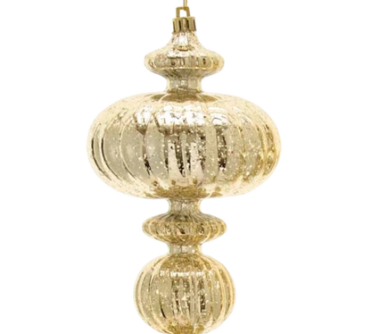 12" Gold Finial Ornament