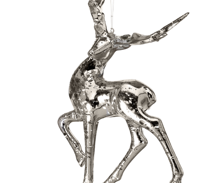 Acrylic Silver/Mercury Deer Ornament