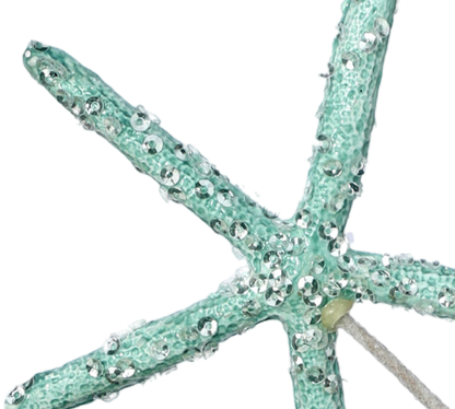 Beaded Sequin Triple Starfish Spray