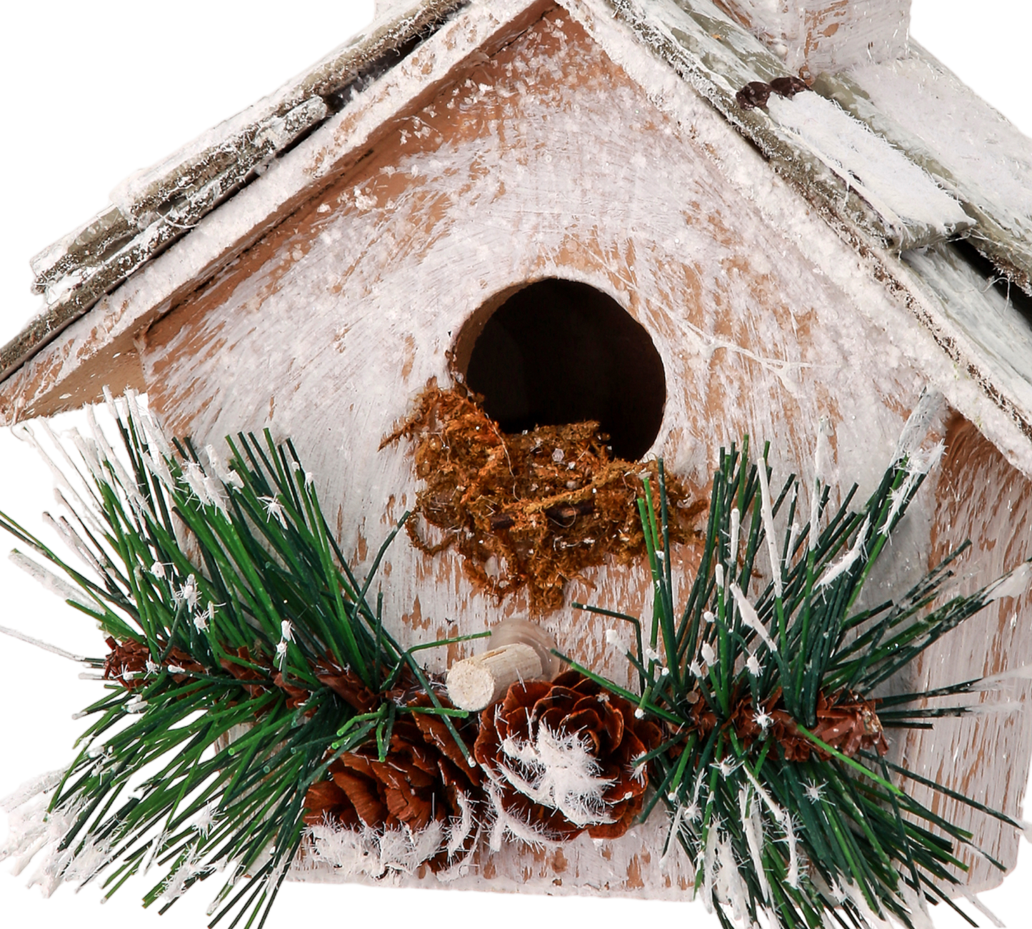 Frosted Birdhouse Ornament