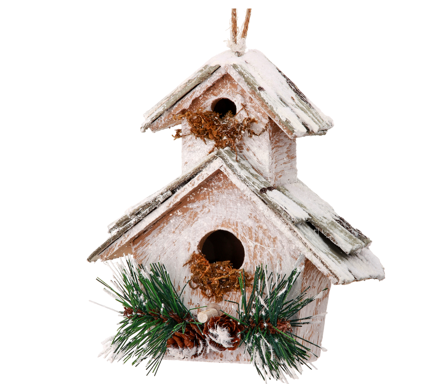 Frosted Birdhouse Ornament