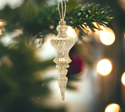 12" Gold Finial Ornament